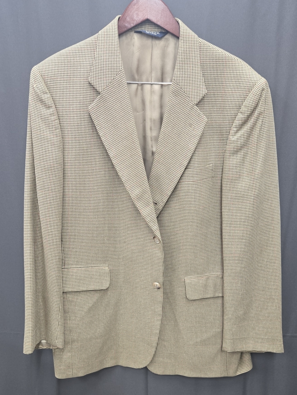 Jos. A. Bank Tan Houndstooth Blazer Sport Coat